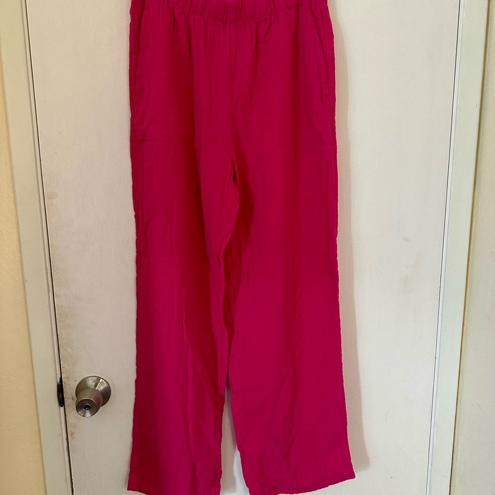 GAP Bright Pink Wide-Leg Pants